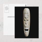 Carte Postale Masque africain (Devant / Derrière)