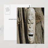 Carte postale Masque Afrique (Devant / Derrière)