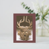 Carte Postale Masque avec Antlers Native American Fine Art (Debout devant)