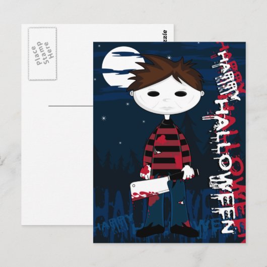 Carte postale Masque blanc (Devant / Derrière)