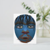 Carte Postale Masque bleu (Debout devant)