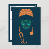 Carte Postale masque cachette (Devant / Derrière)