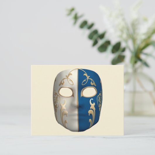 Carte Postale Masque carnaval (Debout devant)