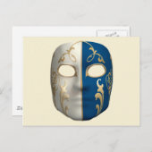 Carte Postale Masque carnaval (Devant / Derrière)