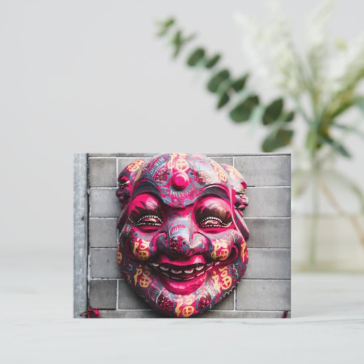 Carte postale Masque chinois (Debout devant)