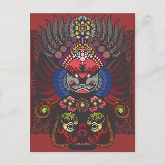 Carte Postale Masque chinois (Devant)