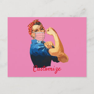 Carte Postale Masque d'autonomisation féminine Thunder_Cove