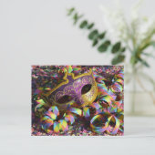 carte postale masque de carnaval confetti (Debout devant)