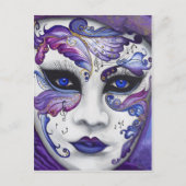 Carte Postale Masque de carnaval pourpre par PSOVART (Devant)