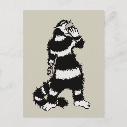 Carte Postale Masque de crâne de chat bizarre gothique (Devant)