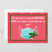 Carte Postale Masque de fête de Noël (Devant / Derrière)