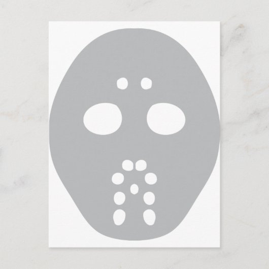 Carte Postale masque de hockey (Devant)