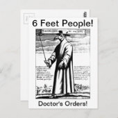 Carte Postale Masque de peste du docteur (Devant / Derrière)