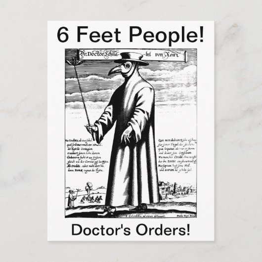 Carte Postale Masque de peste du docteur (Devant)