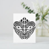 Carte Postale Masque de tatouage tribal maori (Debout devant)