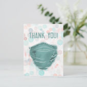 Carte Postale masque de visage de remerciement (Debout devant)