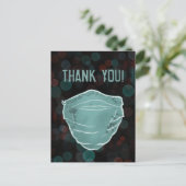 Carte Postale masque de visage merci (Debout devant)