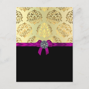 Carte Postale Masque d'or et noir personnalisé