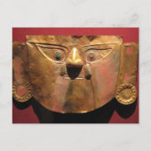 Carte Postale Masque en or inca, Lima, Pérou (Devant)