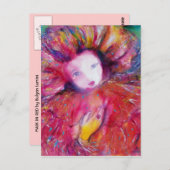 Carte Postale MASQUE EN ROUGE Vénitien Visages masqués (Devant / Derrière)