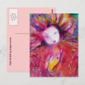 Carte Postale Masque en rouge Visages de masquerade vénitienne (Devant / Derrière)