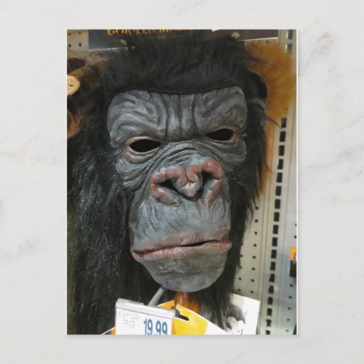 Carte Postale Masque Gorilla (Devant)