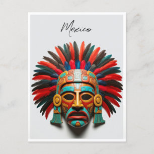 Carte Postale Masque maya Voyage Mexique