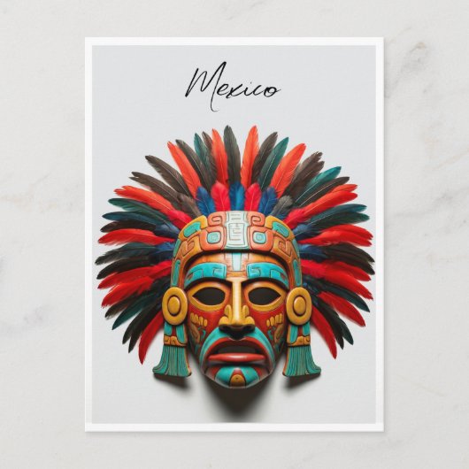 Carte Postale Masque maya Voyage Mexique (Devant)