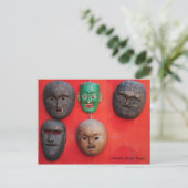 Carte Postale Masque népalais en bois (Debout devant)