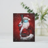 Carte Postale Masque portant le Père Noël pour Noël (Debout devant)