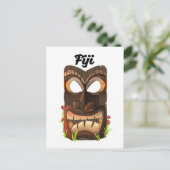 Carte Postale masque sculpté des Fidji (Debout devant)