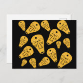 Carte Postale Masque tribal autochtone Abstrait (Devant / Derrière)