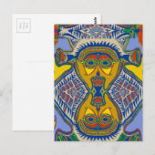Carte Postale Masque tribal Shaman (Devant / Derrière)