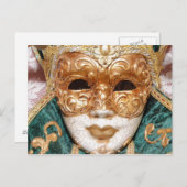 Carte Postale Masque vénitien (Devant / Derrière)