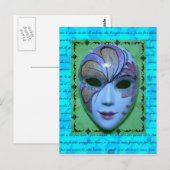 Carte Postale Masque vénitien 2 (Devant / Derrière)