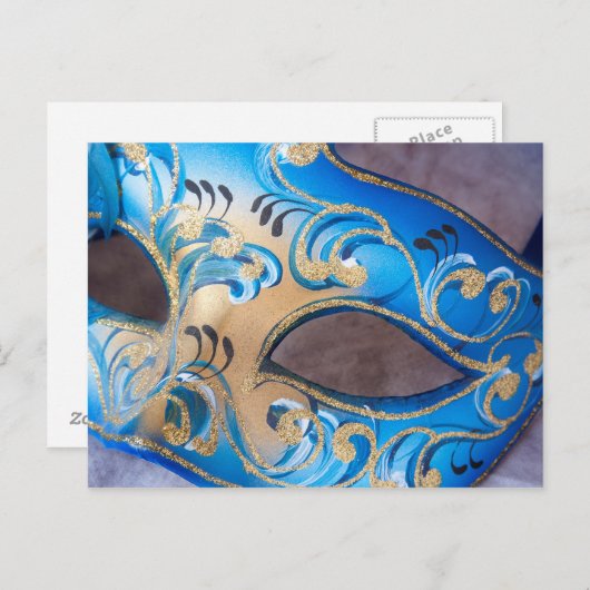 Carte Postale Masque vénitien 2 (Devant / Derrière)