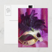 Carte Postale Masque violet (Devant / Derrière)
