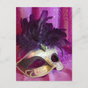 Carte Postale Masque violet