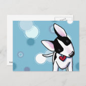 Carte postale Masquée Bull Terrier Dotée (Devant / Derrière)