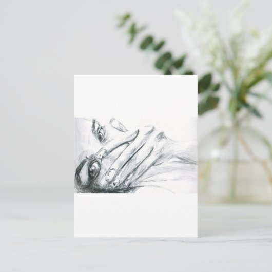 Carte Postale Masquer le sourire (Debout devant)