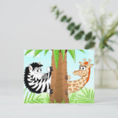 Carte Postale Masquer le zèbre et la girafe (Debout devant)