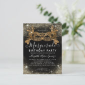 Carte Postale Masquerade Black Gold Parties scintillant Dust Ann (Debout devant)