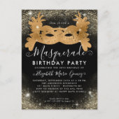 Carte Postale Masquerade Black Gold Parties scintillant Dust Ann (Devant)