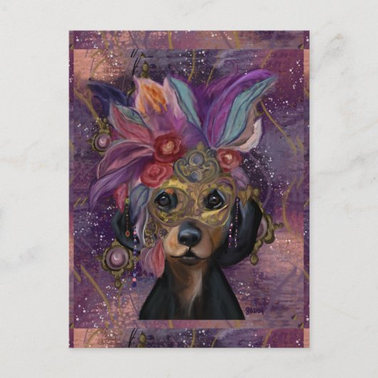 CARTE POSTALE MASQUERADE DOXIE ART (Devant)