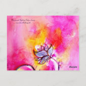 Carte Postale MASQUERADE NUIT Carnaval Musicien en costume rose (Dos)