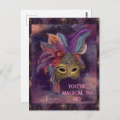 CARTE POSTALE MASQUERADE VENICE ART (Devant / Derrière)