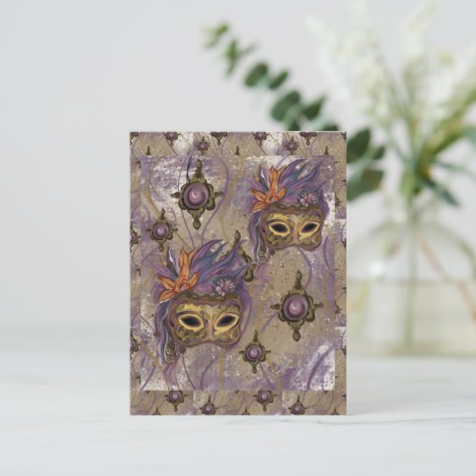 CARTE POSTALE MASQUERADE VENISE ART (Debout devant)