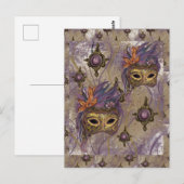 CARTE POSTALE MASQUERADE VENISE ART (Devant / Derrière)