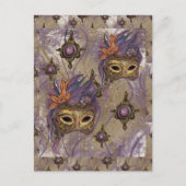 CARTE POSTALE MASQUERADE VENISE ART (Devant)