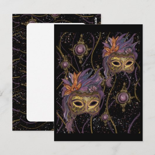 CARTE POSTALE MASQUERADE VENISE  ART      (Devant / Derrière)
